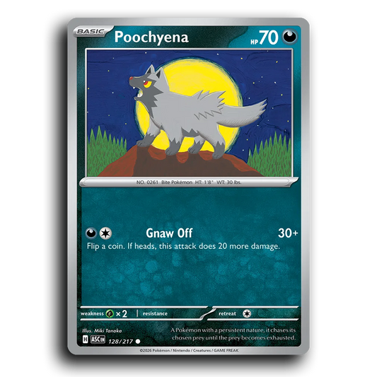 Poochyena 128/217 Ascended Heroes Common Pokemon Card TCG Near Mint NM