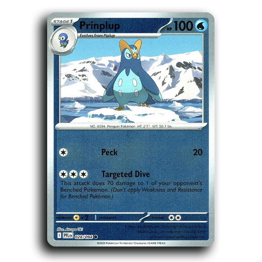 Prinplup (028/094) [Phantasmal Flames] Common Pokemon Card TCG Near Mint NM Reverse Holo