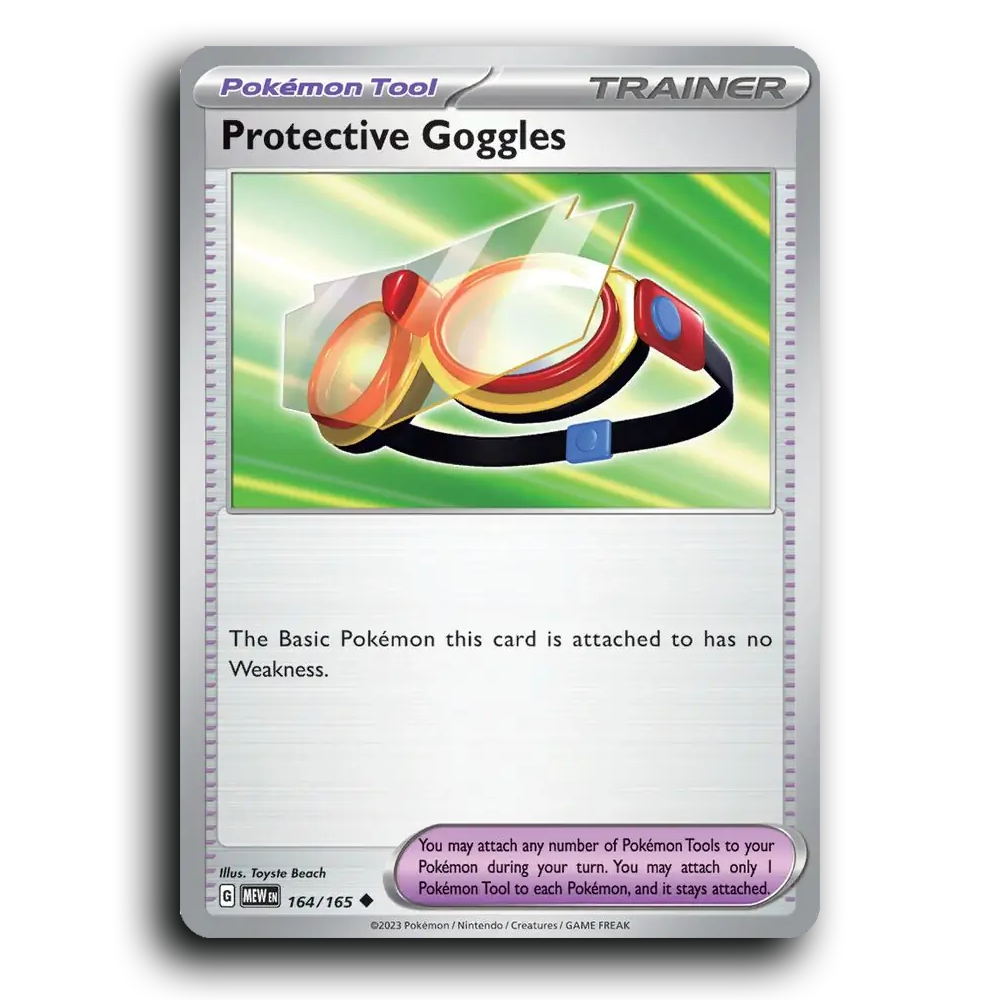 Protective Goggles 164/165 151 Uncommon Pokemon Card TCG Near Mint NM