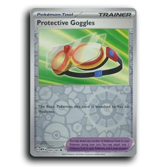 Protective Goggles 164/165 151 Uncommon Pokemon Card TCG Near Mint NM Reverse Holo