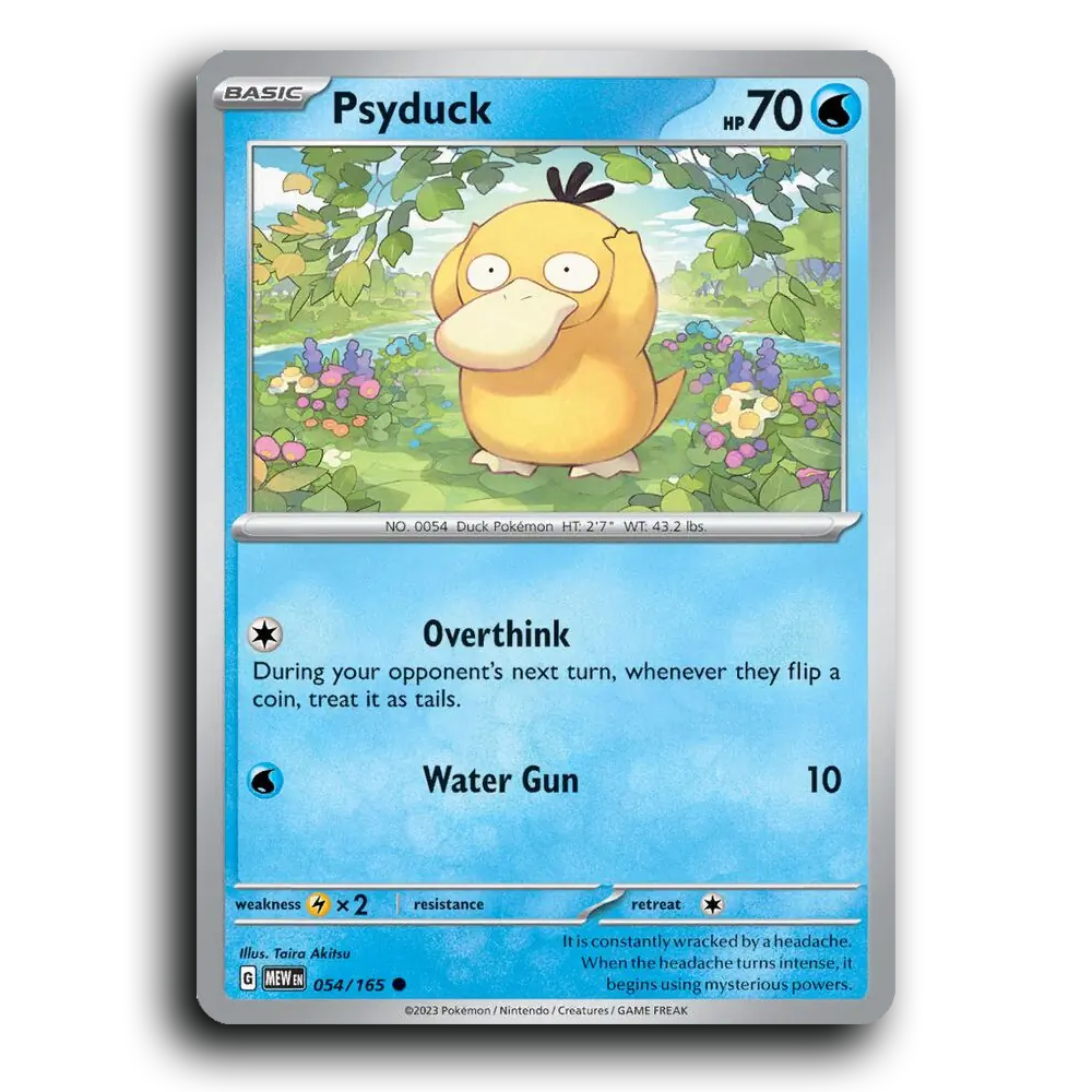 Psyduck 054/165 151 Common Pokemon Card TCG
