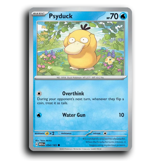 Psyduck 054/165 151 Common Pokemon Card TCG