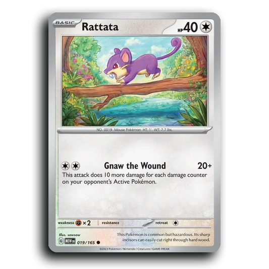 Rattata 019/165 151 Common Pokemon Card TCG