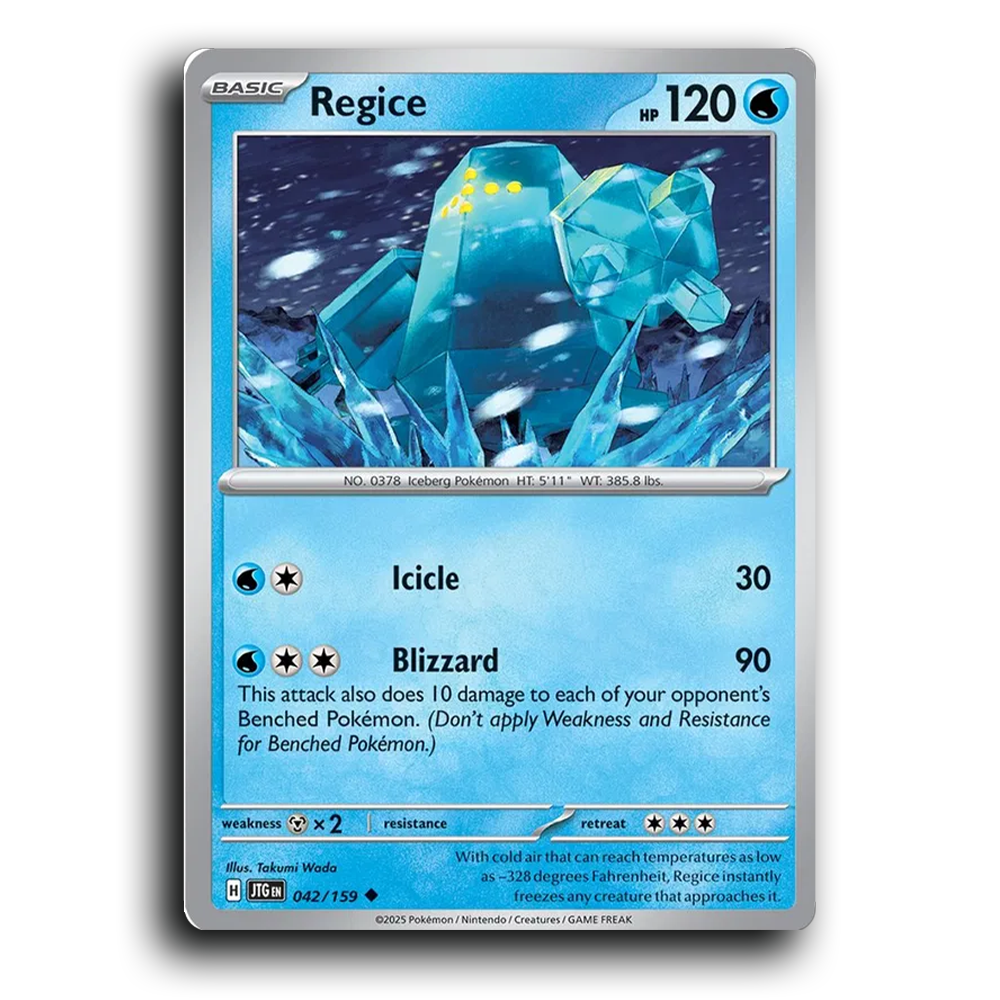 Regice 042/159 Journey Together Uncommon Pokemon Card TCG