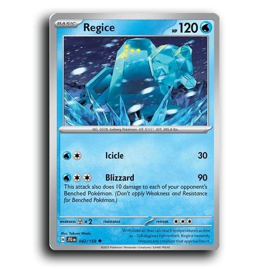 Regice 042/159 Journey Together Uncommon Pokemon Card TCG