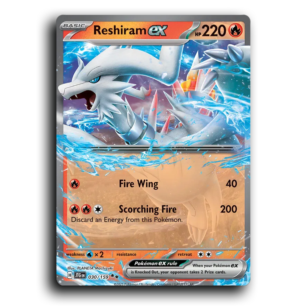 Reshiram ex 030/159 Journey Together Double Rare Pokemon Card TCG Holofoil