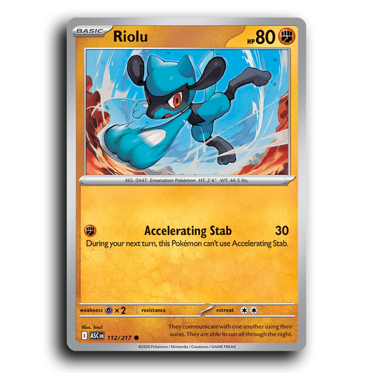 Riolu 112/217 Ascended Heroes Common Pokemon Card TCG Near Mint NM