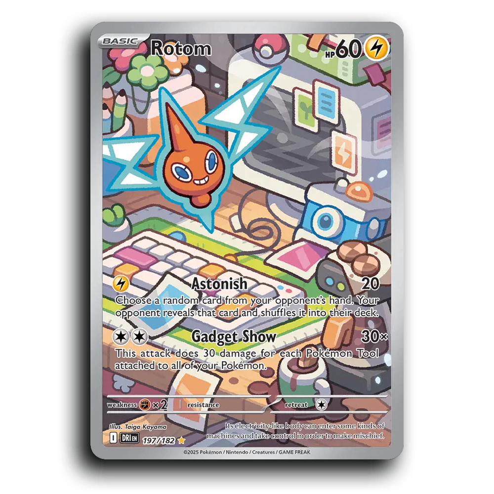 Rotom 197/182 Destined Rivals Illustration Rare Pokemon Card TCG Holofoil