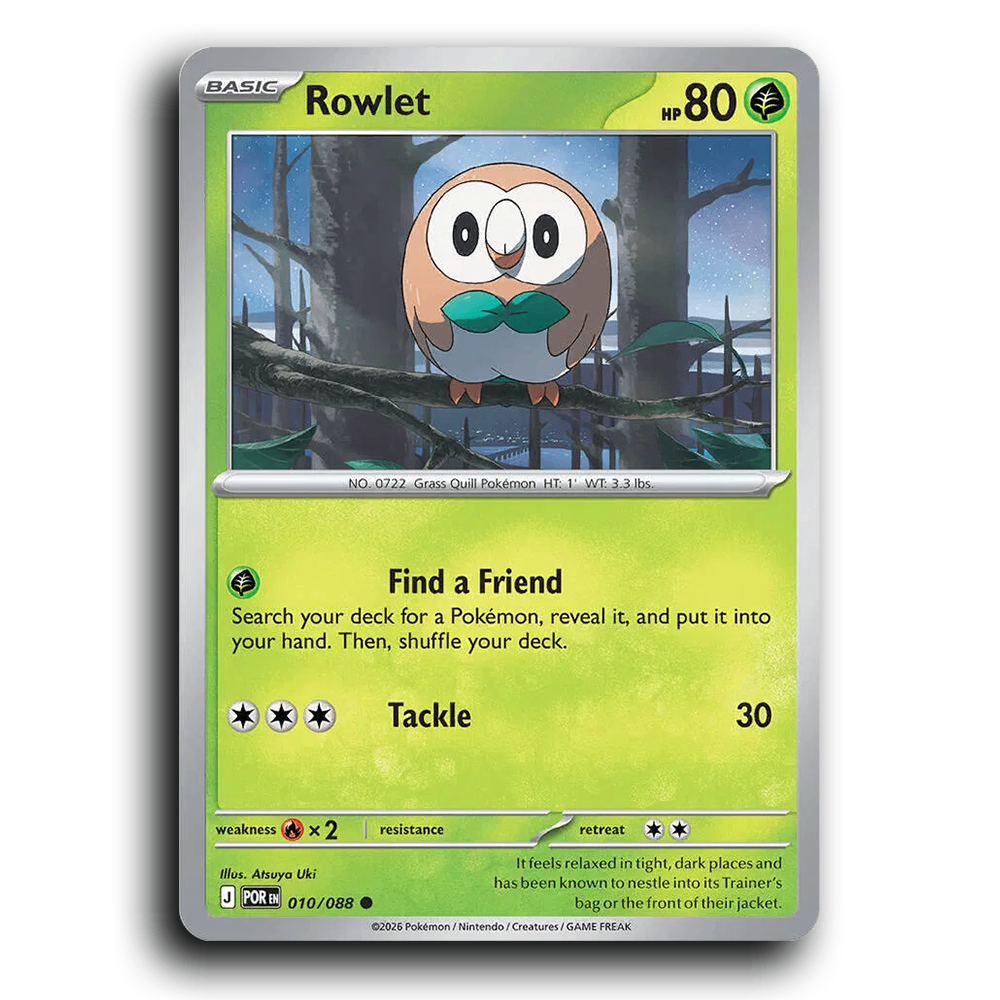Rowlet (010/088) [Perfect Order] Common Pokemon Card TCG Near Mint NM