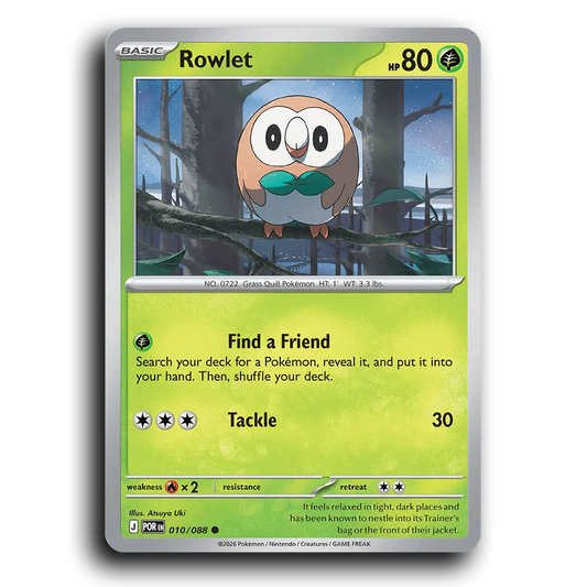 Rowlet (010/088) [Perfect Order] Common Pokemon Card TCG Near Mint NM
