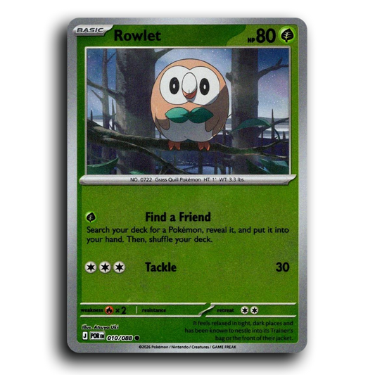 Rowlet (010/088) [Perfect Order] Common Pokemon Card TCG Near Mint NM Reverse Holo