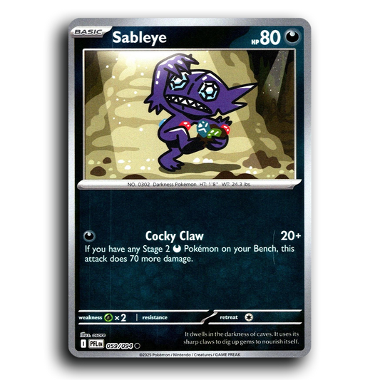 Sableye (059/094) [Phantasmal Flames] Common Pokemon Card TCG Near Mint NM Reverse Holo