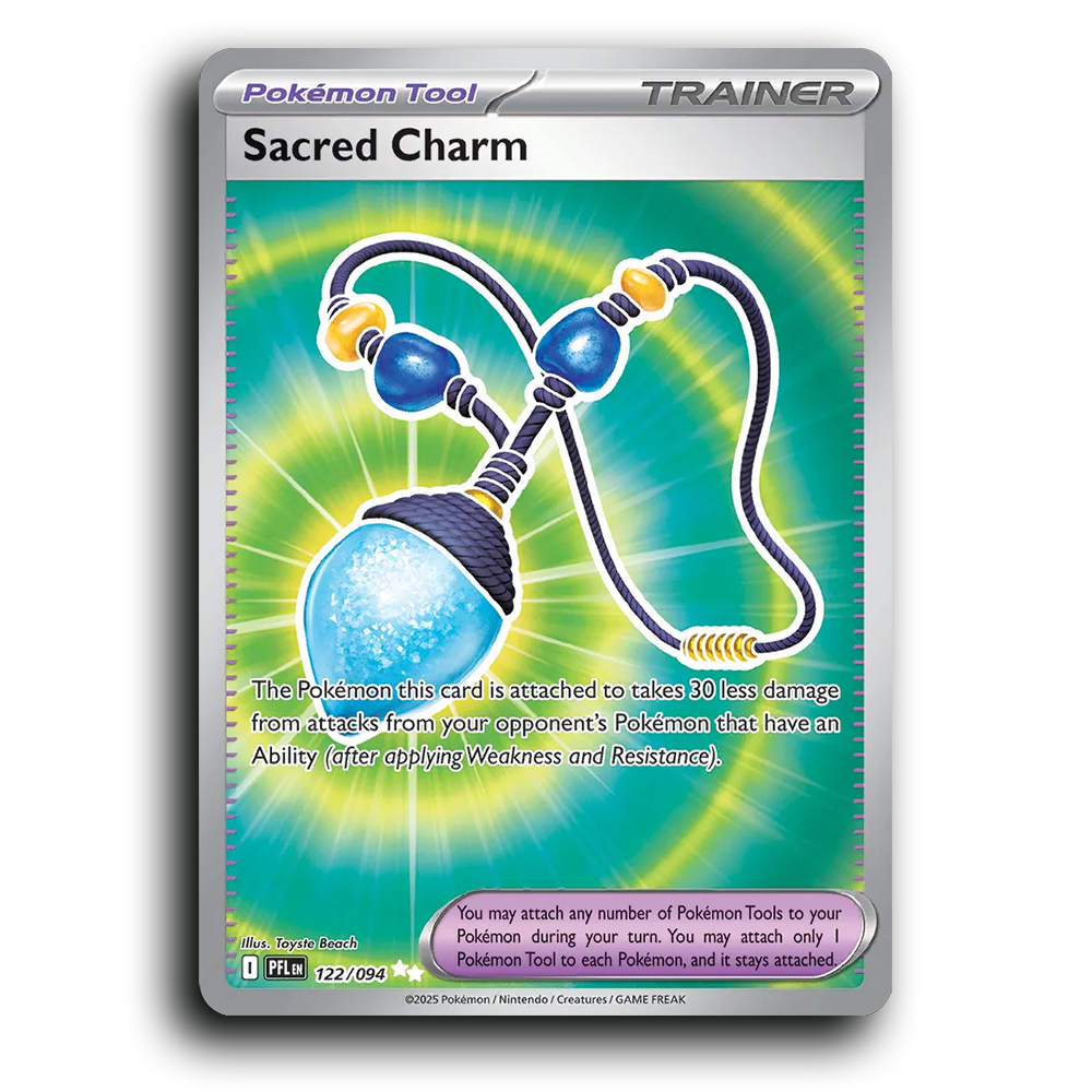 Sacred Charm (122/094) [Phantasmal Flames] Ultra Rare Pokemon Card TCG Near Mint NM Holofoil