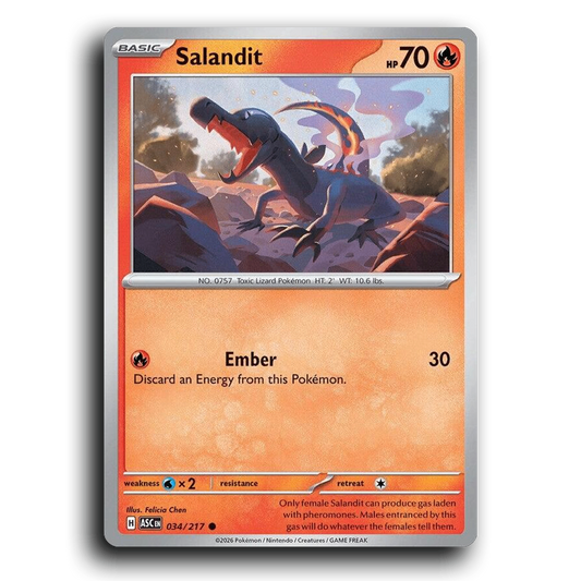 Salandit 034/217 Ascended Heroes Common Pokemon Card TCG Near Mint NM