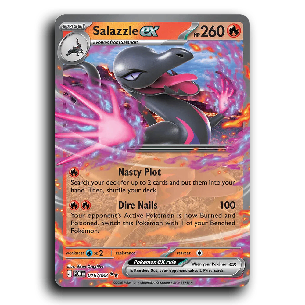 Salazzle ex (016/088) [Perfect Order] Double Rare Pokemon Card TCG Near Mint NM Holofoil