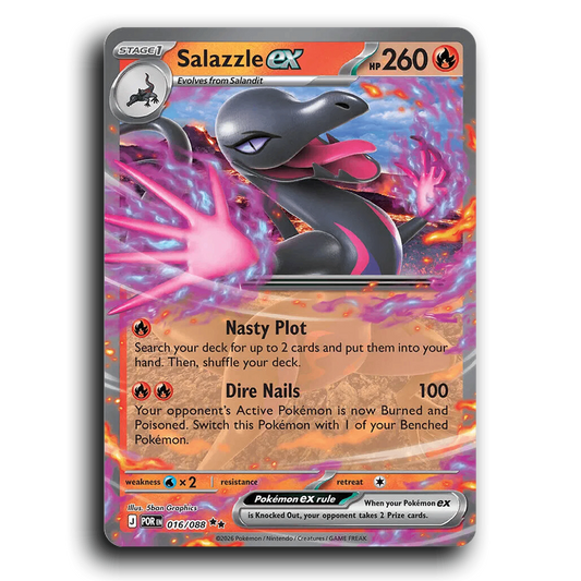 Salazzle ex (016/088) [Perfect Order] Double Rare Pokemon Card TCG Near Mint NM Holofoil
