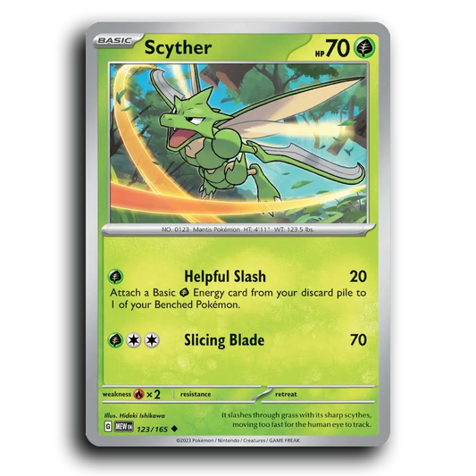 Scyther 123/165 151 Uncommon Pokemon Card TCG Near Mint NM