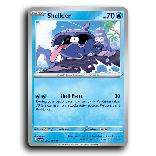 Shellder 090/165 151 Common Pokemon Card TCG Near Mint NM 
