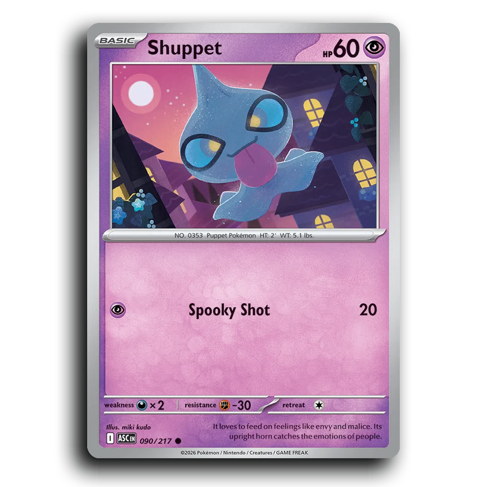 Shuppet 090/217 Ascended Heroes Common Pokemon Card TCG Near Mint NM