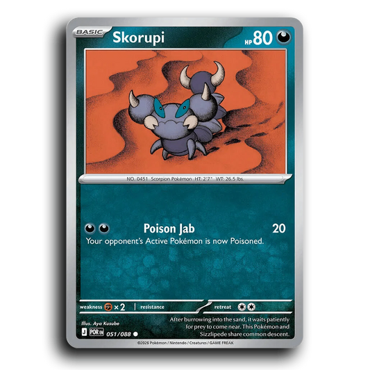 Skorupi (051/088) [Perfect Order] Common Pokemon Card TCG Near Mint NM