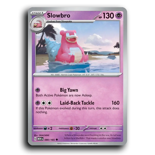 Slowbro 080/165 151 Uncommon Pokemon Card TCG Near Mint NM