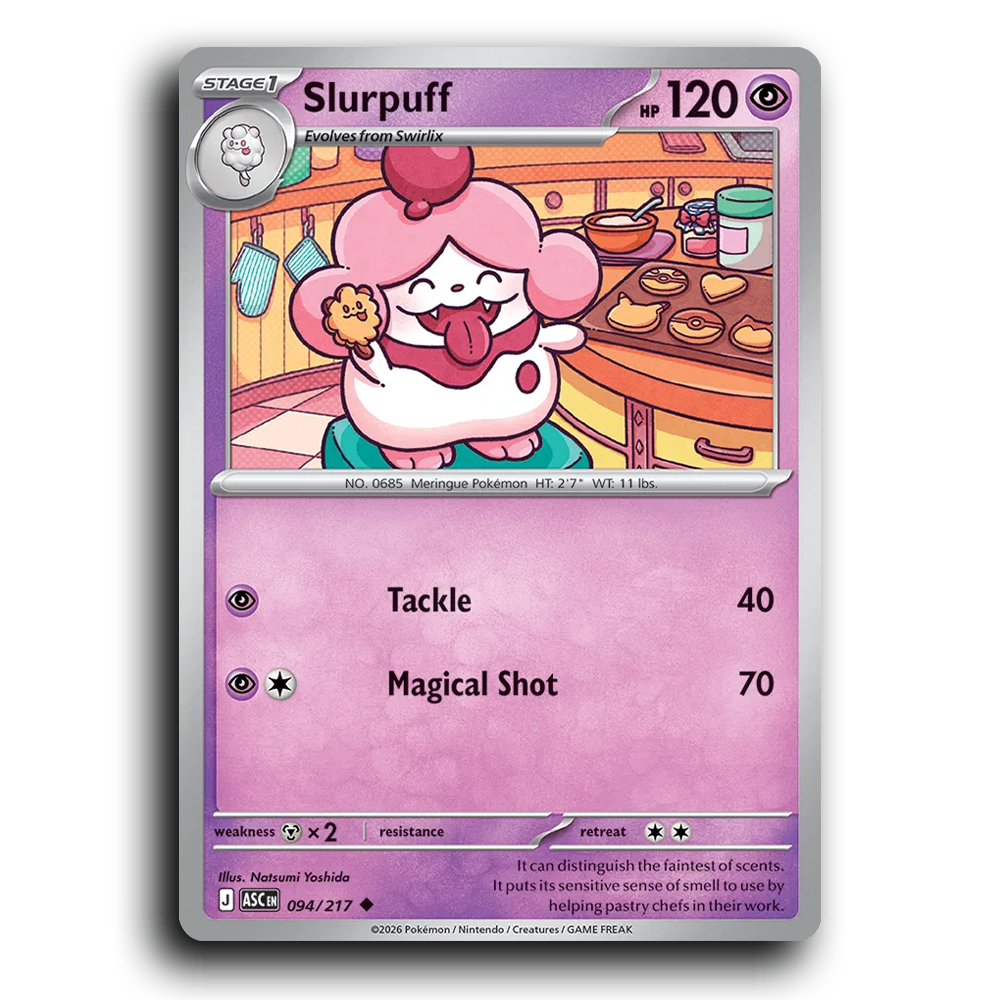 Slurpuff 094/217 Ascended Heroes Uncommon Pokemon Card TCG Near Mint NM