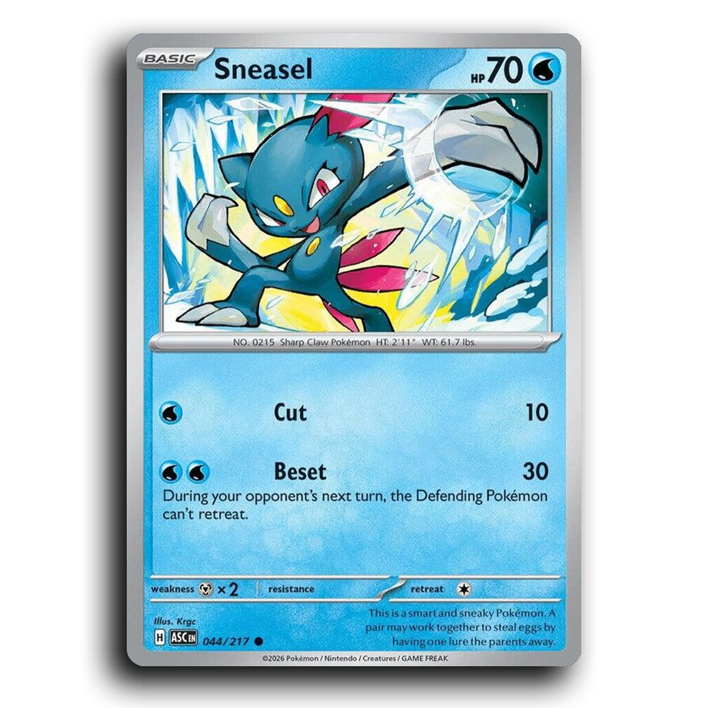 Sneasel 044/217 Ascended Heroes Common Pokemon Card TCG Near Mint NM