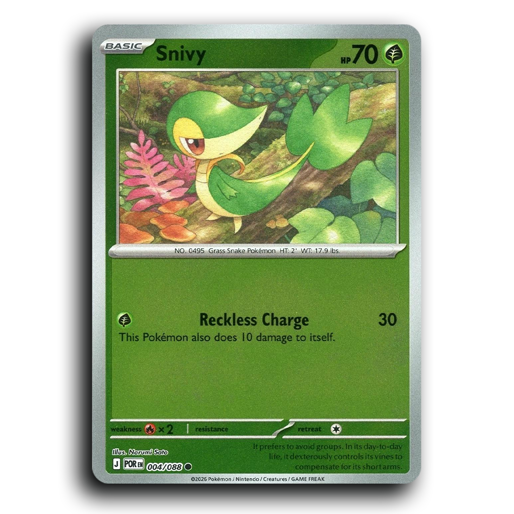 Snivy (004/088) [Perfect Order] Common Pokemon Card TCG Near Mint NM Reverse Holo