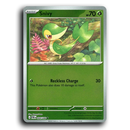 Snivy (004/088) [Perfect Order] Common Pokemon Card TCG Near Mint NM Reverse Holo