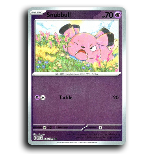 Snubbull (037/094) [Phantasmal Flames] Common Pokemon Card TCG Near Mint NM Reverse Holo