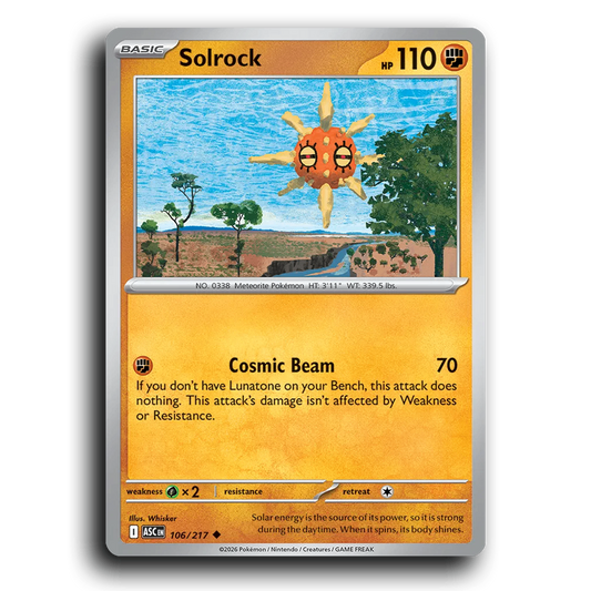 Solrock 106/217 Ascended Heroes Uncommon Pokemon Card TCG Near Mint NM