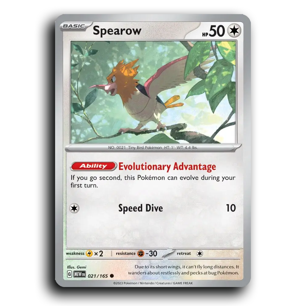 Spearow 021/165 151 Common Pokemon Card TCG
