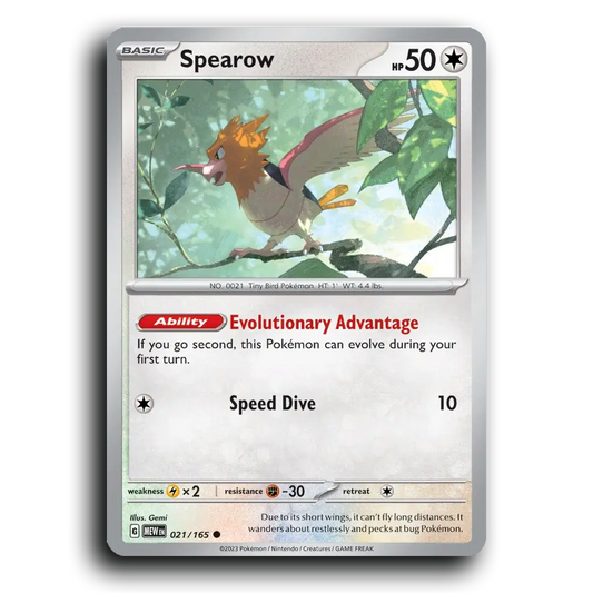 Spearow 021/165 151 Common Pokemon Card TCG