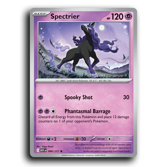 Spectrier 098/217 Ascended Heroes Rare Pokemon Card TCG Near Mint NM