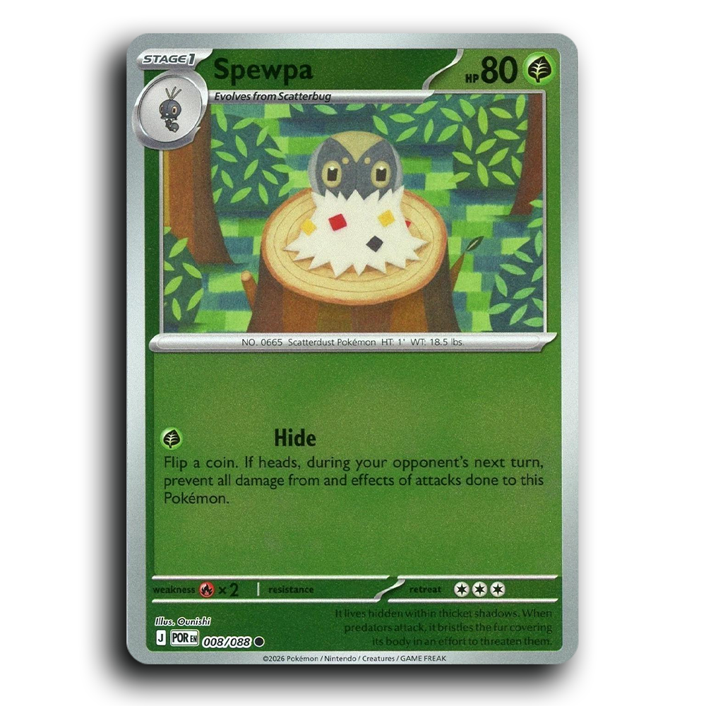 Spewpa (008/088) [Perfect Order] Common Pokemon Card TCG Near Mint NM Reverse Holo