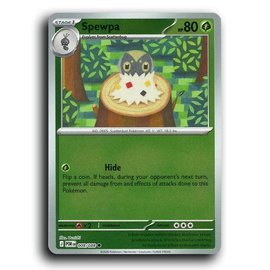 Spewpa (008/088) [Perfect Order] Common Pokemon Card TCG Near Mint NM Reverse Holo