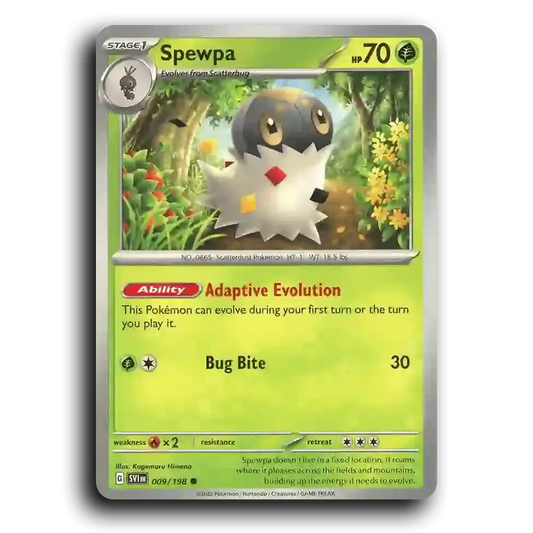 Spewpa (009/198) [Scarlet & Violet] Common Pokemon Card TCG Near Mint NM