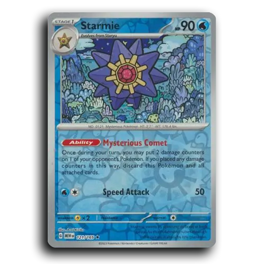 Starmie 121/165 151 Rare Pokemon Card TCG Near Mint NM Reverse Holo
