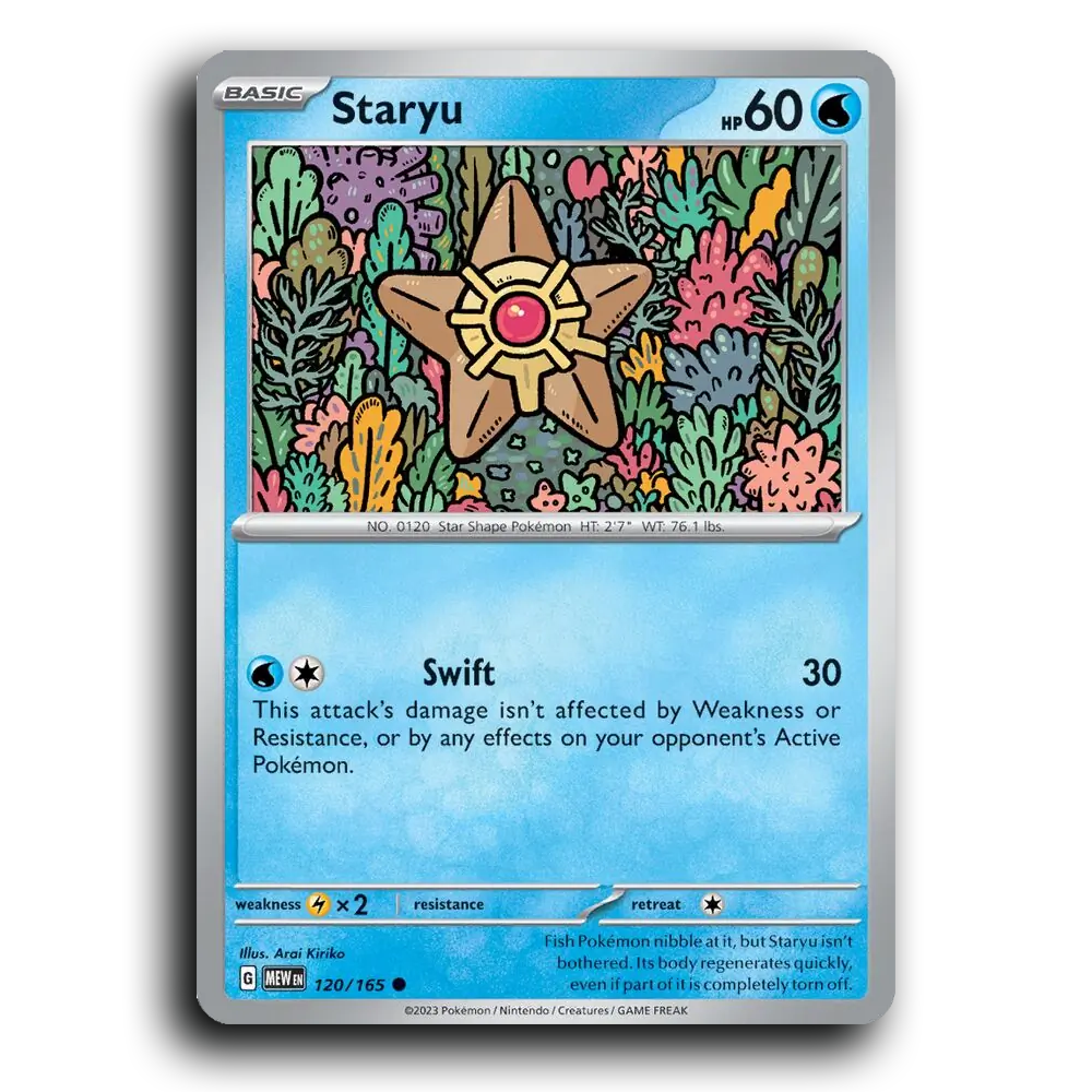 Staryu 120/165 151 Common Pokemon Card TCG Near Mint NM
