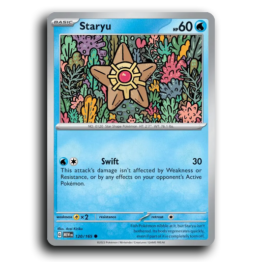 Staryu 120/165 151 Common Pokemon Card TCG Near Mint NM