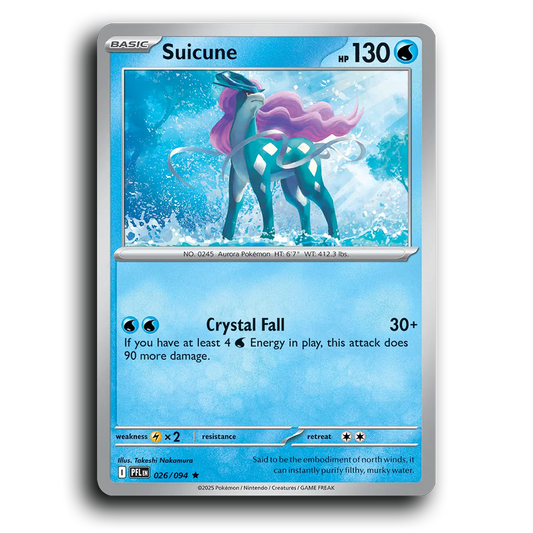 Suicune (026/094) [Phantasmal Flames] Rare Pokemon Card TCG Near Mint NM Holofoil