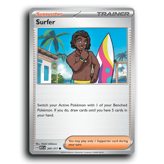 Surfer 200/217 Ascended Heroes Common Pokemon Card TCG Near Mint NM