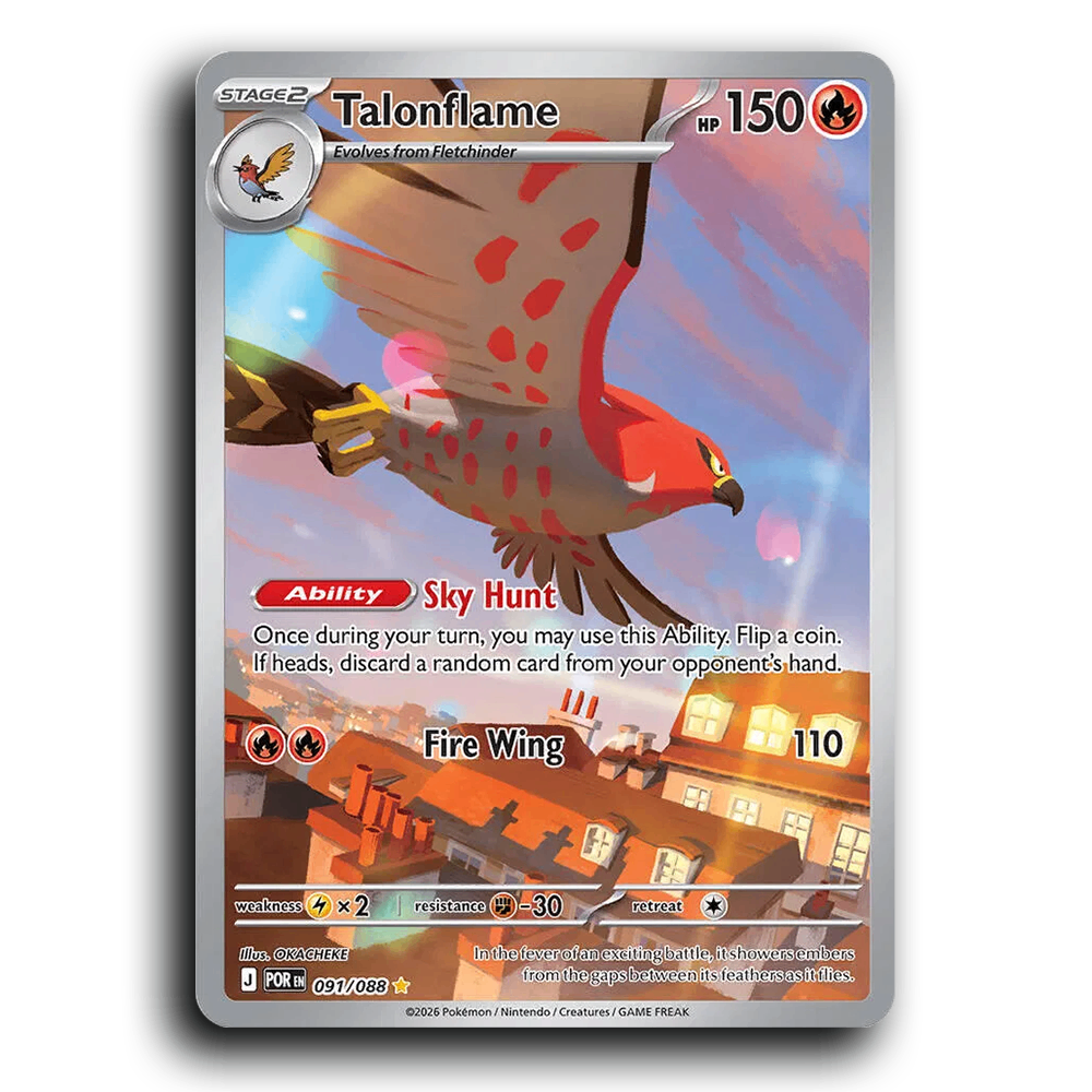 Talonflame (091/088) [Perfect Order] Illustration Rare Pokemon Card TCG Near Mint NM Holofoil