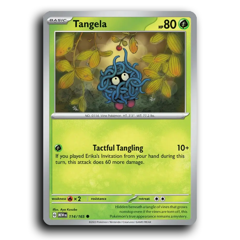 Tangela 114/165 151 Common Pokemon Card TCG Near Mint NM