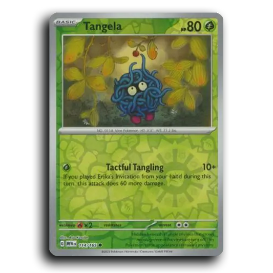 Tangela 114/165 151 Common Pokemon Card TCG Near Mint NM Reverse Holo