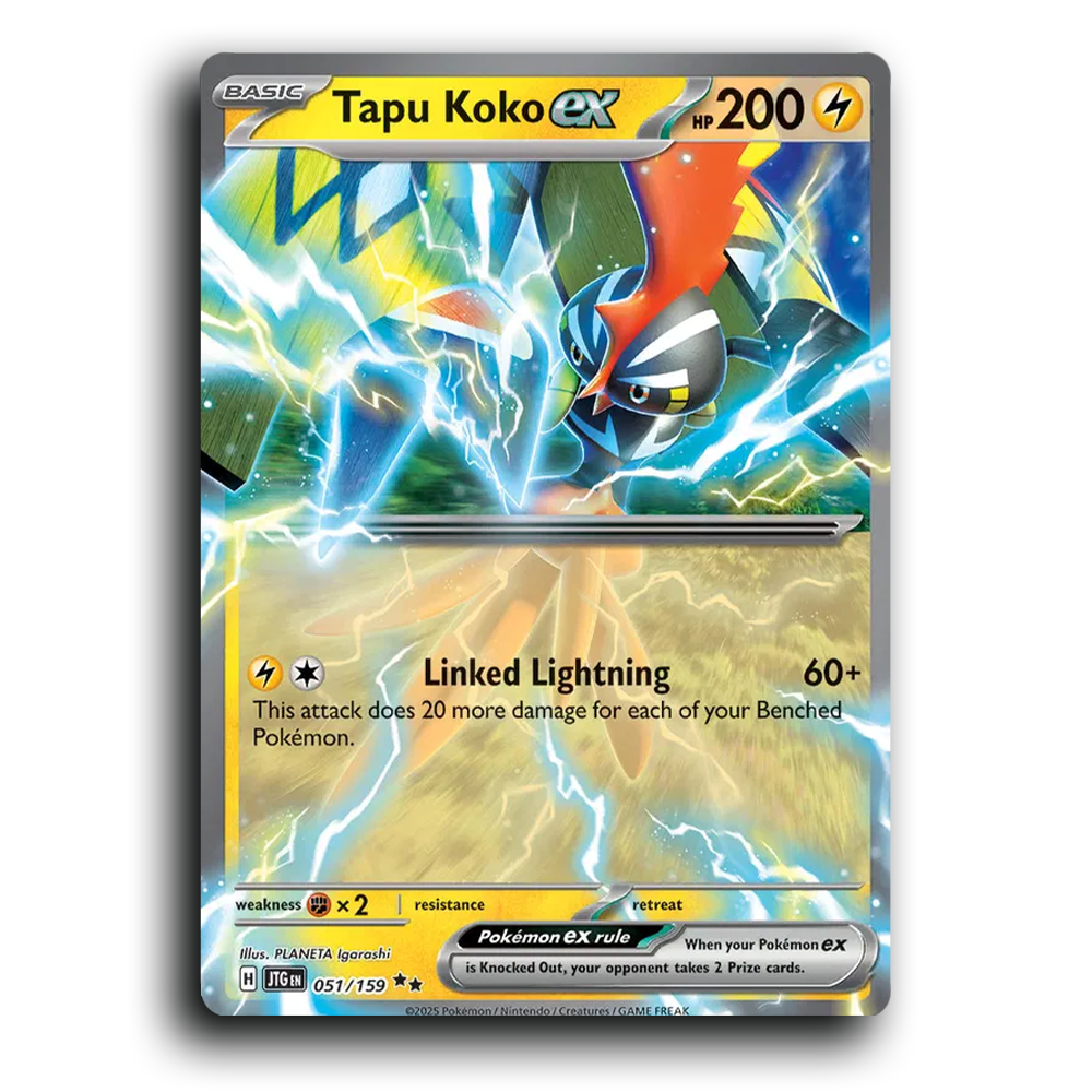Tapu Koko ex 051/159 Journey Together Double Rare Pokemon Card TCG Holofoil