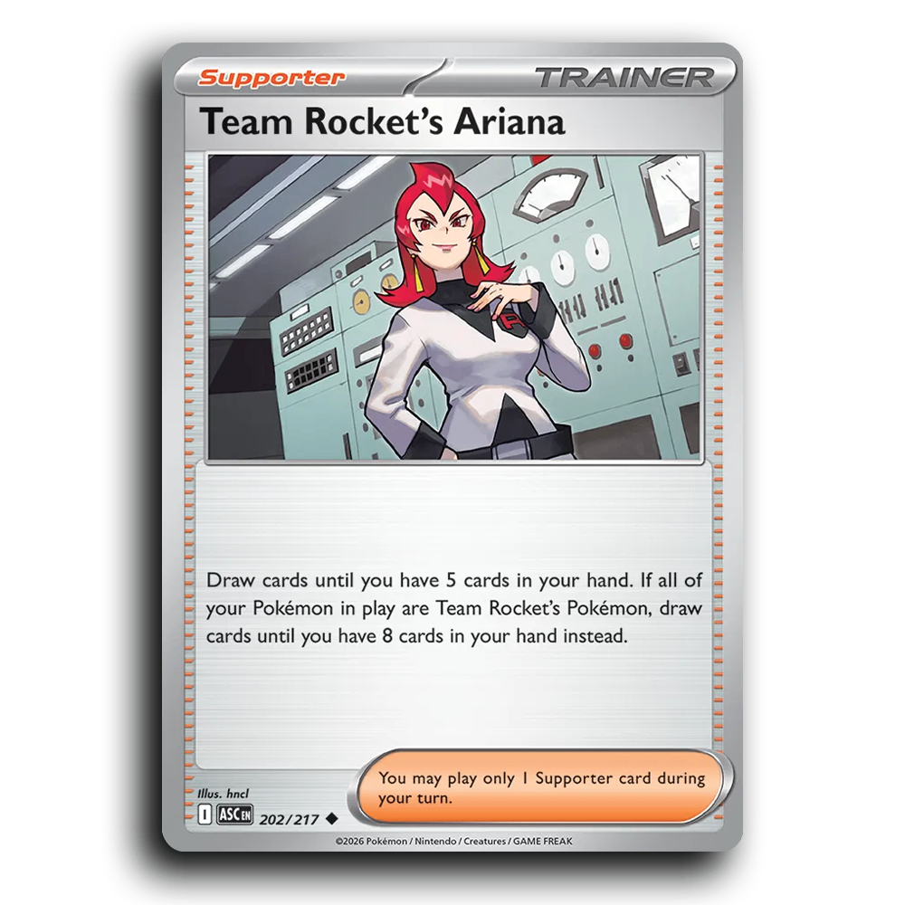 Team Rocket's Ariana 202/217 Ascended Heroes Uncommon Pokemon Card TCG Near Mint NM