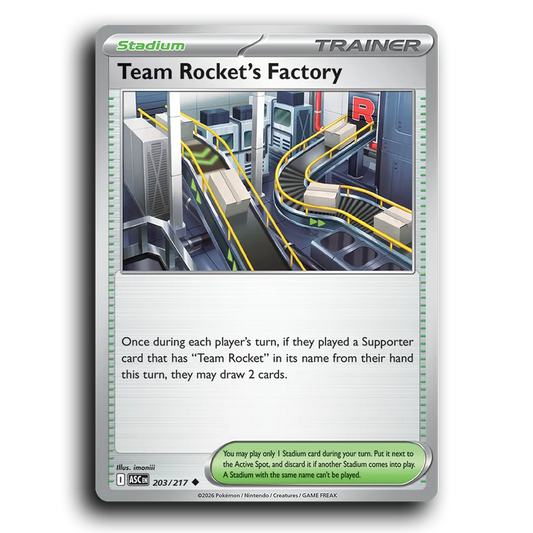 Team Rocket's Factory 203/217 Ascended Heroes Uncommon Pokemon Card TCG Near Mint NM