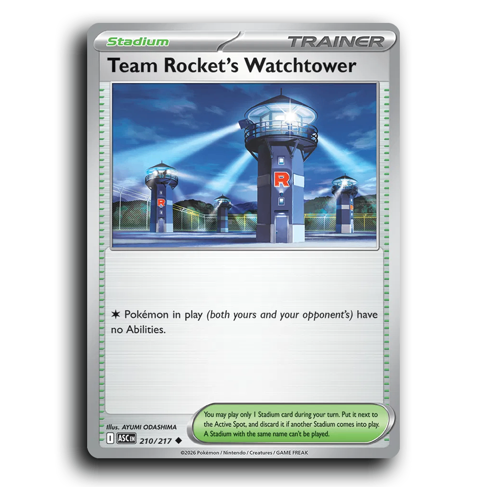 Team Rocket's Watchtower 210/217 Ascended Heroes Uncommon Pokemon Card TCG Near Mint NM
