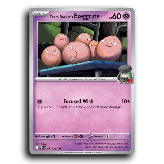 Team Rocket's exeggcute 077/217 Ascended Heroes Common Pokemon Card TCG Near Mint NM